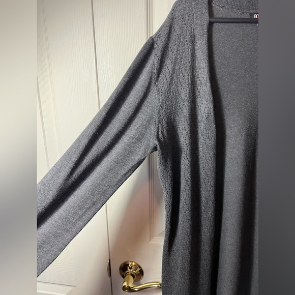 Bydesign Light Weight Cardigan Gray Open Front Size M No Pockets No Buttons - Picture 3 of 12